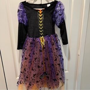 Mystical Kids Witch Costume - Black and Purple